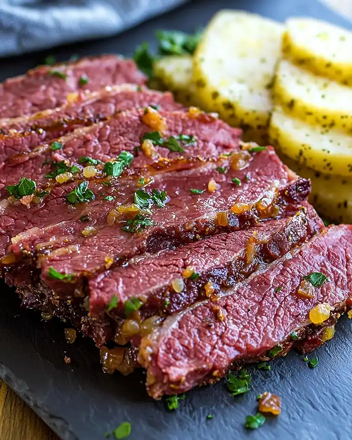 Crispy Slow Cooker Corned Beef Recipe