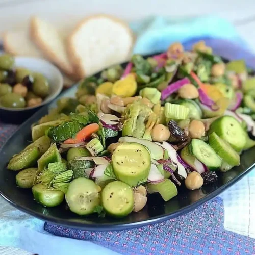 Cucumber Celery Olive Odyssey Salad