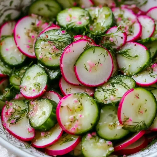 Dewy Dill Delight Radish and Cucumber Salad