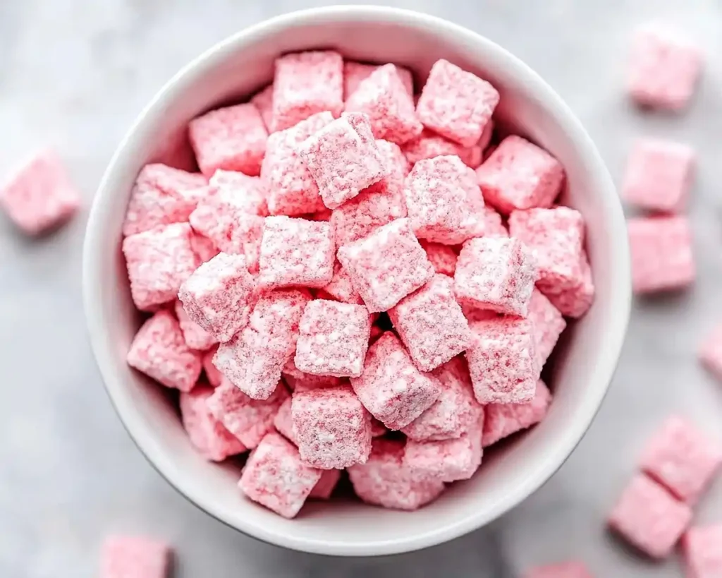 Fluffy Strawberry Shortcake Puppy Chow