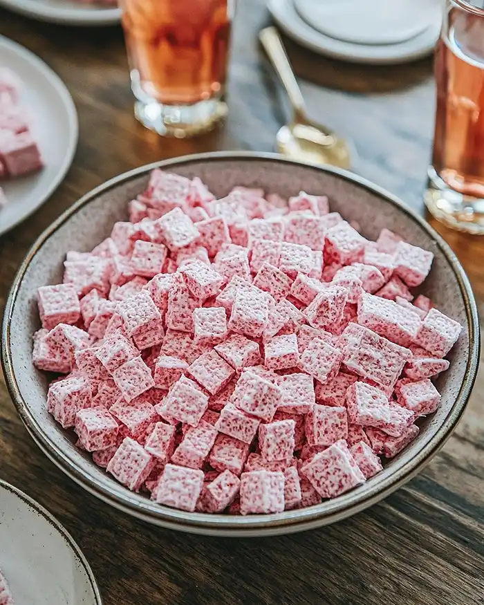 Fluffy Strawberry Shortcake Puppy Chow 4 Fluffy Strawberry Shortcake Puppy Chow Recipe