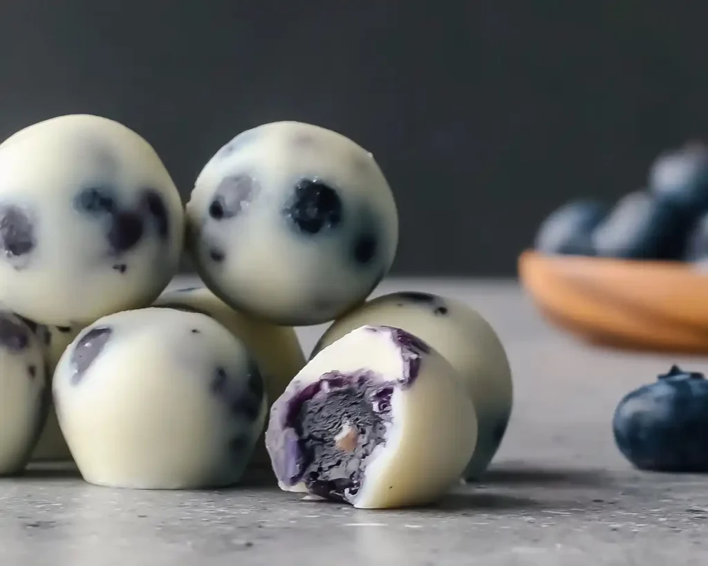 Frozen Greek Yogurt Blueberry Bites