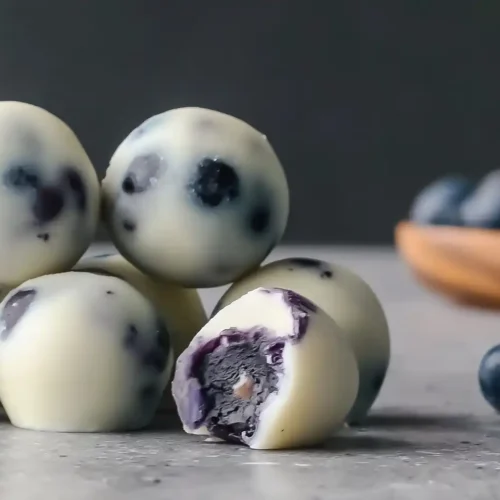 Frozen Greek Yogurt Blueberry Bites