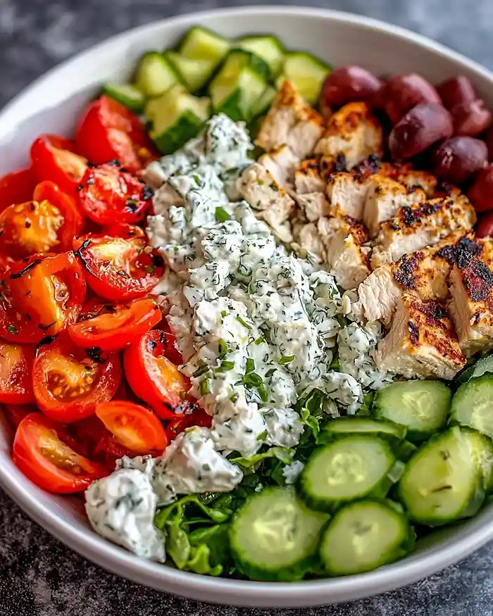 The Best Mediterranean Chicken Grain Bowls with Tzatziki Recipe