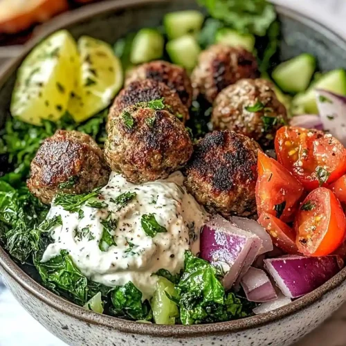 Greek Meatball Bowl