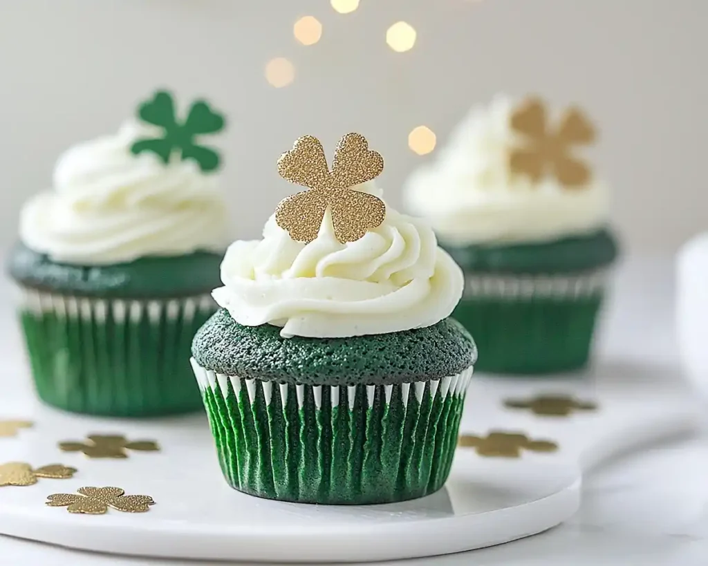 Green Velvet St. Patrick’s Day Cupcakes