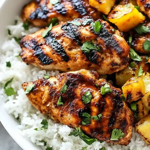 Hawaiian Chicken with Coconut Rice 2 Hawaiian Chicken with Coconut Rice