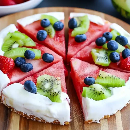 Healthy Watermelon Fruit Pizza