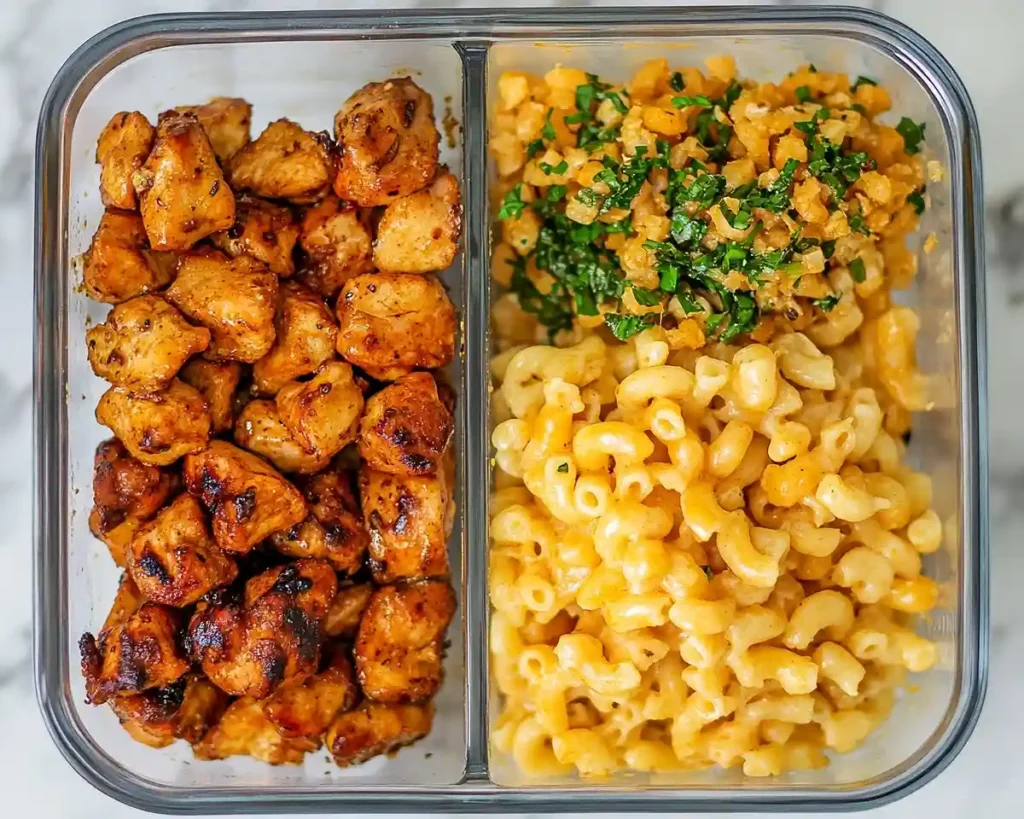 High Protein Honey Garlic Butter Chicken with Mac Recipe