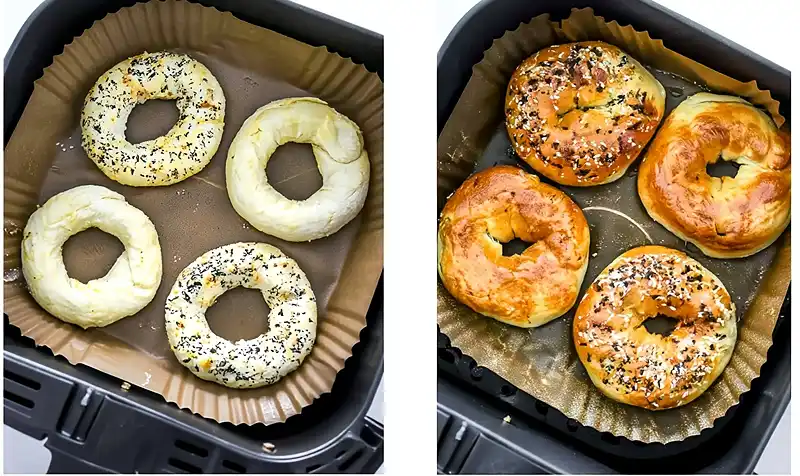 Air Fryer 3-Ingredient Protein Bagels (Ready in Under 30 Minutes!) 4 How to Make 3-Ingredient Protein Bagels in Air Fryer