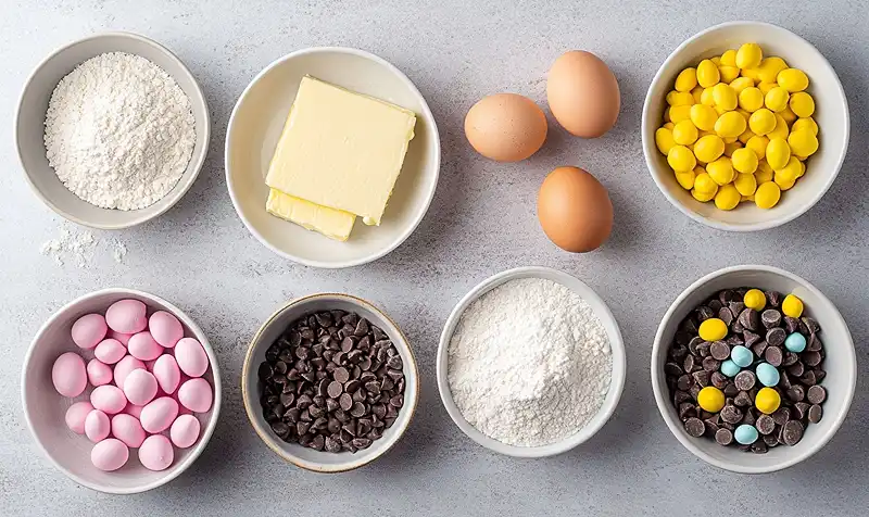 Cadbury Mini Egg Cookies with Browned Butter 3 Ingredients for Cadbury Mini Egg Cookies with Browned Butter