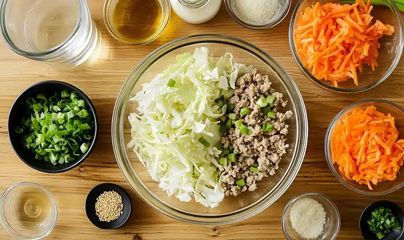 Nutritious Meal Prep Egg Roll Bowl (Gluten Free & Dairy Free) 3 Ingredients for Egg Roll Bowl