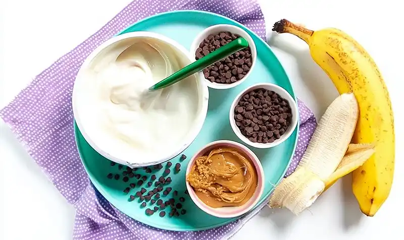Ingredients for Frozen Yogurt Bark with Peanut Butter