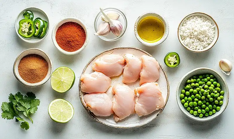 Peruvian Chicken with Zesty Green Sauce & Yellow Rice 3 Ingredients for Peruvian Chicken