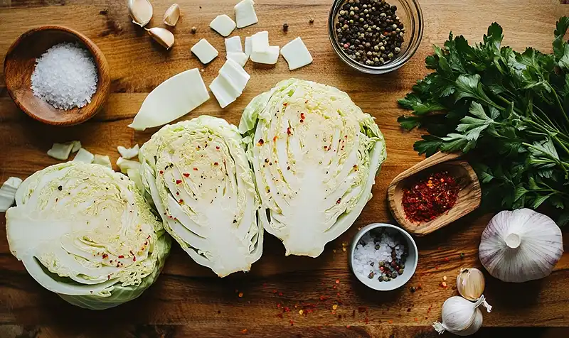 Ingredients for Roasted Cabbage Steaks