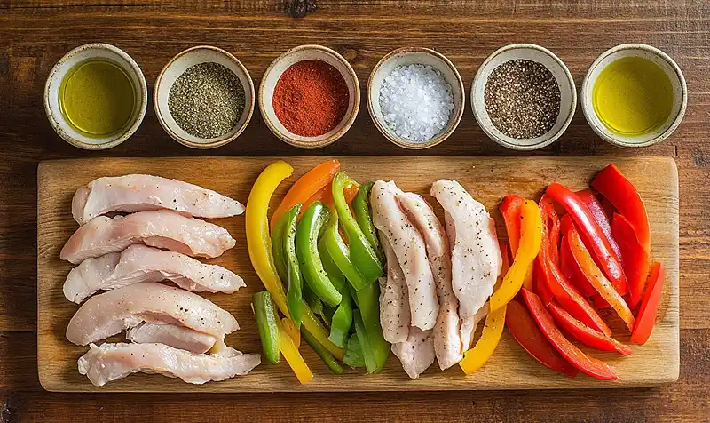 Ingredients for Sheet Pan Chicken Fajitas