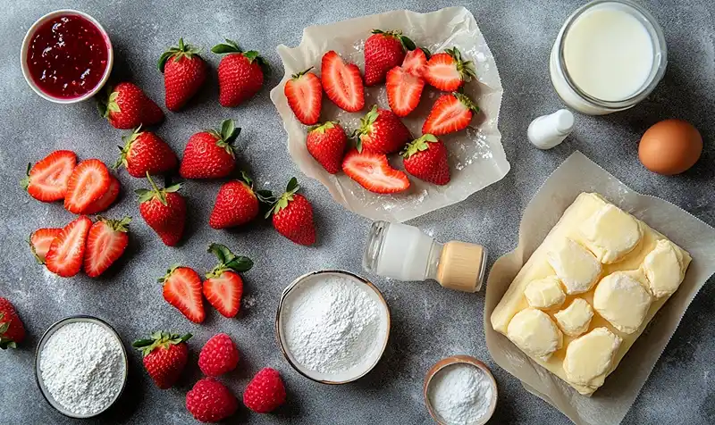 Ingredients for Strawberry Danish Recipe