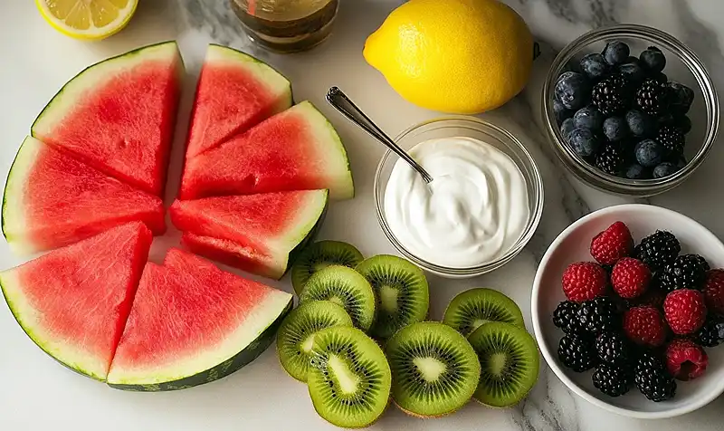 Ingredients for Watermelon Fruit Pizza