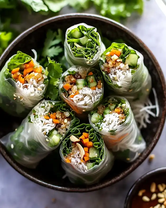 Summer Rolls with Lettuce Wraps 4 Lettuce Spring Rolls