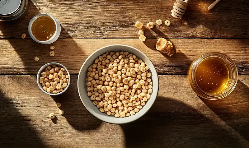 Main ingredients for No-Bake Cheerio and Peanut Butter Bars