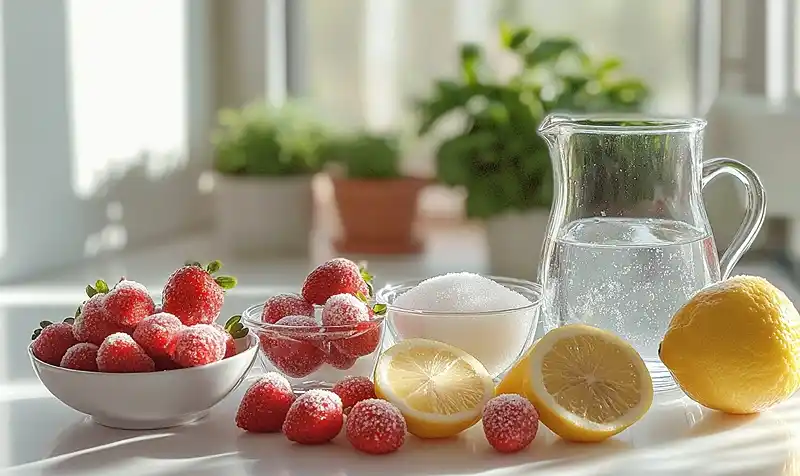 Main ingredients for STRAWBERRY SORBET