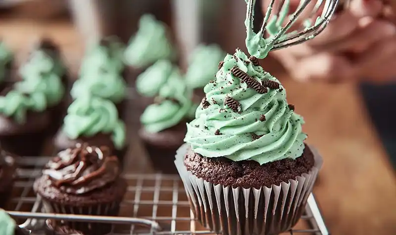 Making St Patrick’s Day Cupcakes