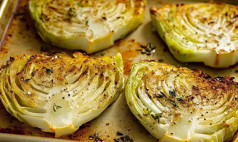 Making of Roasted Cabbage Steaks