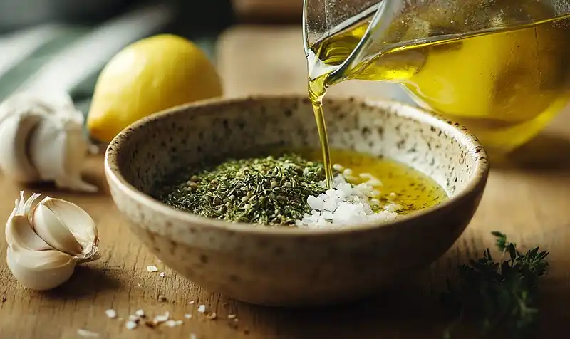 Making the Homemade Lemon Vinaigrette Salad Dressing