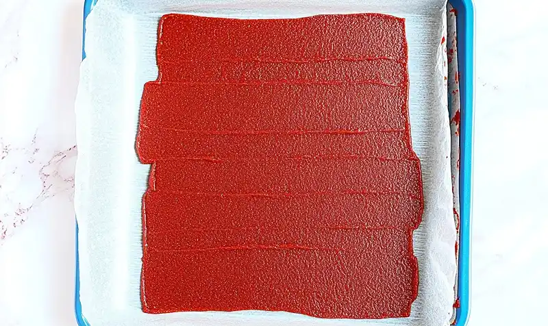 Making the Homemade Strawberry Fruit Roll-Ups