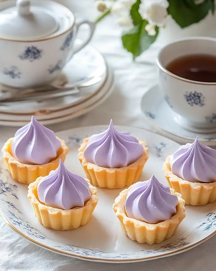 Mini Lemon Tart with Lilac Meringue 5 Mini Lemon Tart with Lilac Meringue recipe