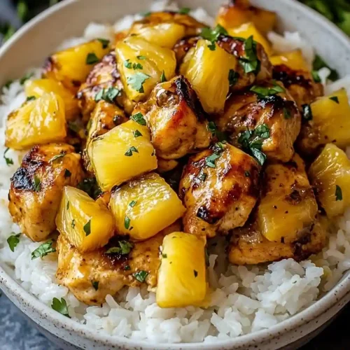 One-Pan Pineapple Chicken & Rice