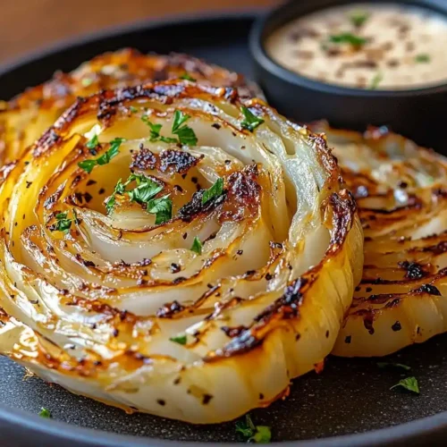 Oven Roasted Garlic Cabbage Steaks
