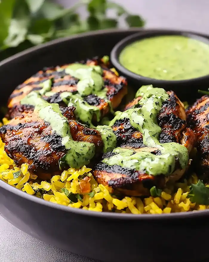 Peruvian Chicken with Zesty Green Sauce & Yellow Rice 5 Peruvian Chicken recipe