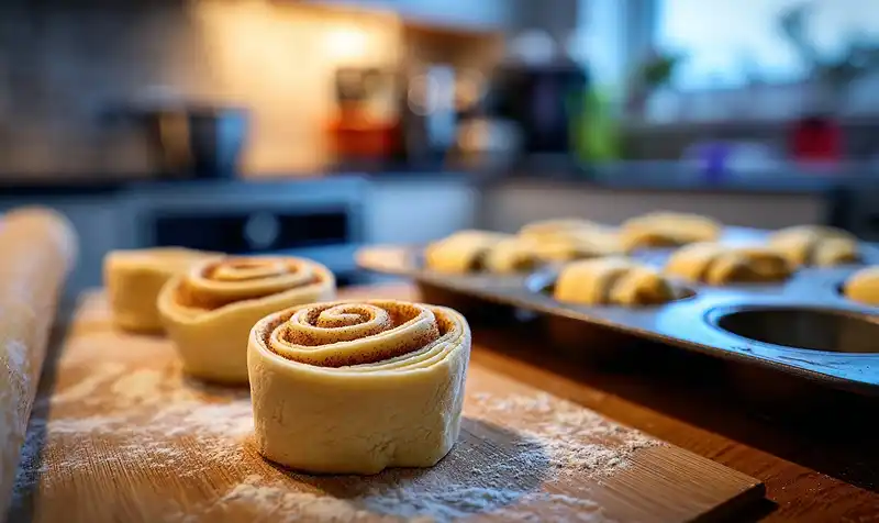 Preparing Churro Cruffins