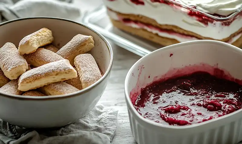 Preparing Raspberry Mascarpone Cake