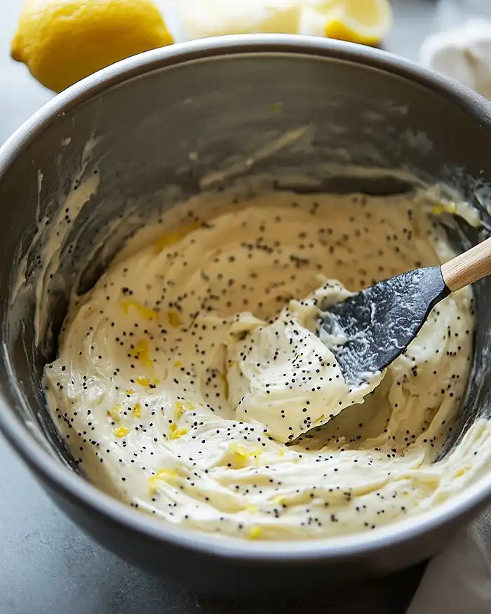 Lemon Poppy Seed Cupcakes with Blackberry Frosting 4 Preparing the Lemon Poppy Seed Cupcakes with Blackberry Frosting