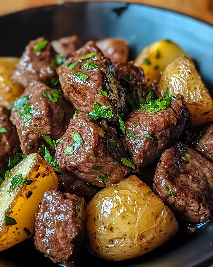 Slow Cooker Garlic Butter Beef Bites