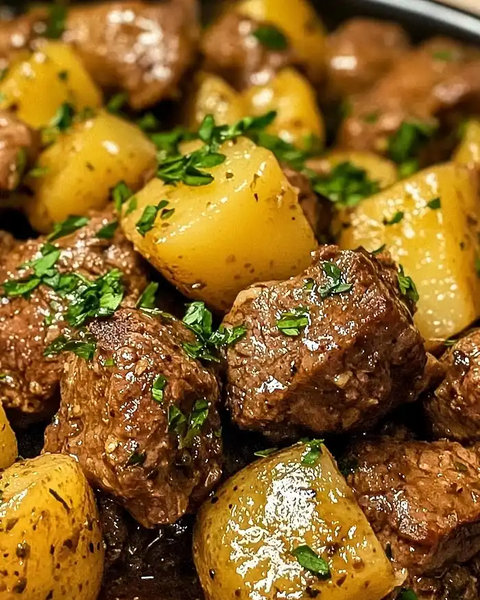 Slow Cooker Garlic Butter Beef Recipe