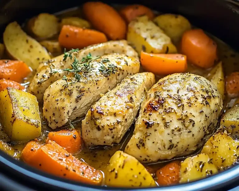 Slow Cooker Garlic Butter Chicken and Veggies