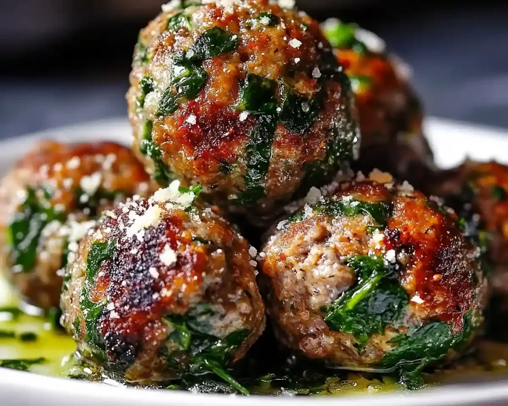 Spinach & Garlic Meatballs