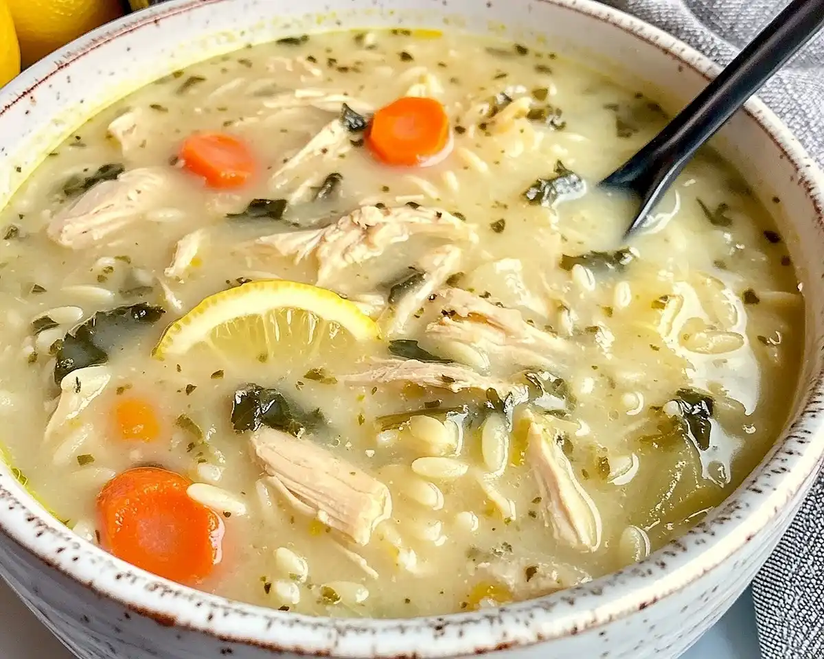 Spring Lemon Chicken Orzo Soup Recipe