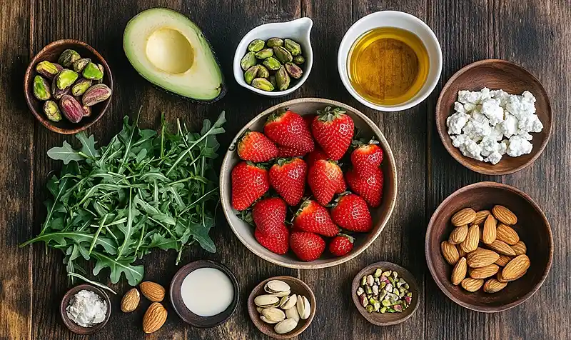 Strawberry Crunch Salad ingredients