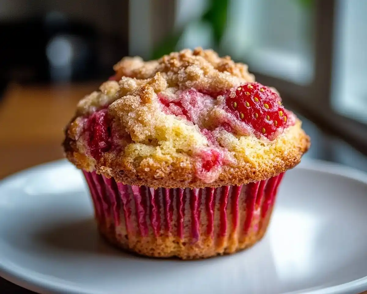 Strawberry Muffins with Streusel Topping