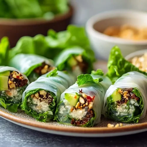 Summer Rolls with Lettuce Wraps 2 Summer Rolls with Lettuce Wraps