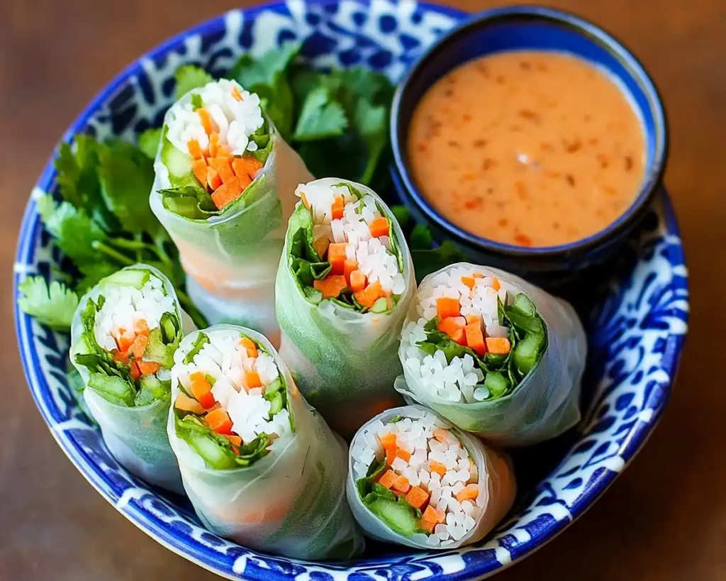 Vietnamese Spring Rolls with the BEST Sauce
