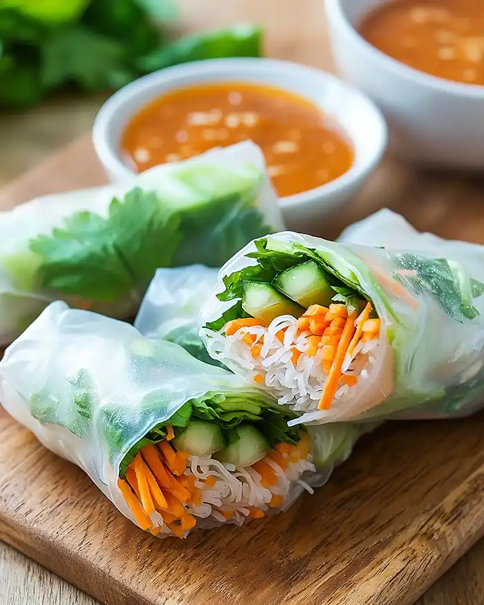 Vietnamese Spring Rolls with the Sauce