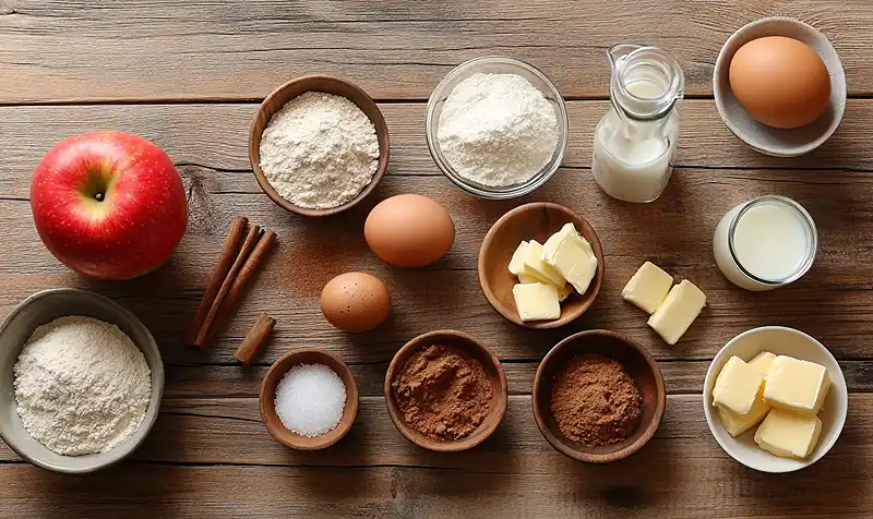 ingredients for Apple Cinnamon Muffins