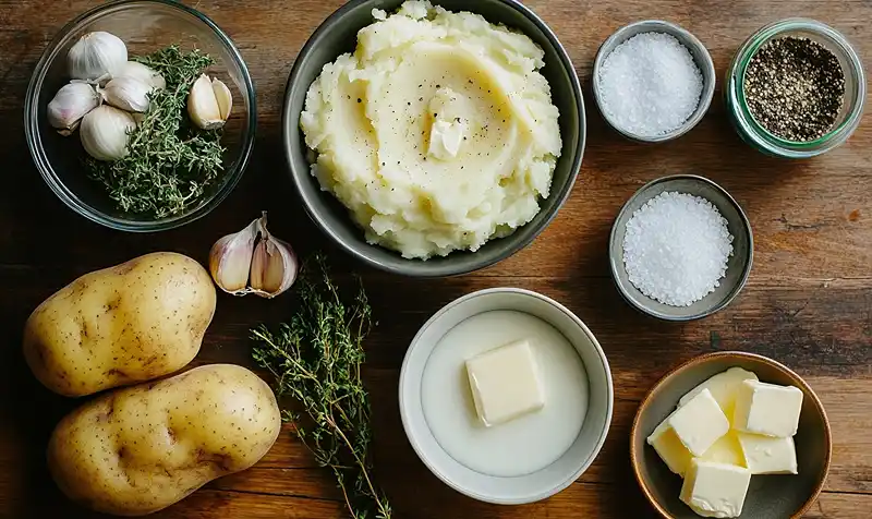 ingredients for garlic mashed potatoes recipe