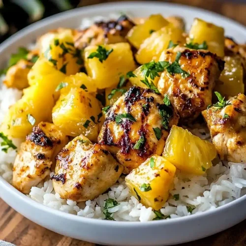 one-pan pineapple chicken and rice
