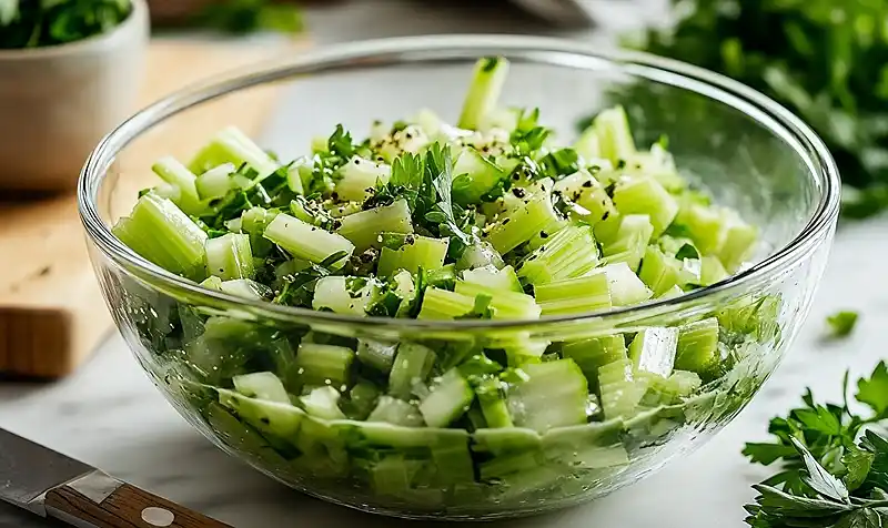 preparing the Leftover Celery